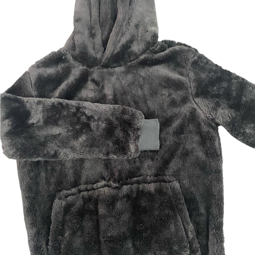 American Stitch Plush Black Outerwear Pullover